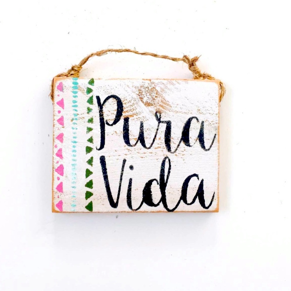 Sea Gypsy Artisan Pura Vida Wall Sign Plaque